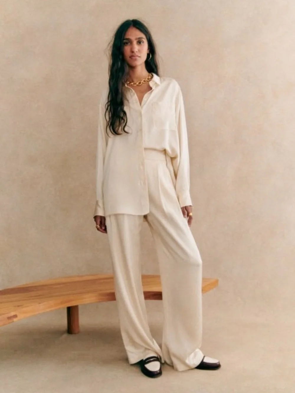 Sezane Georgio Trousers Vanilla size 36 - Picture 1 of 7